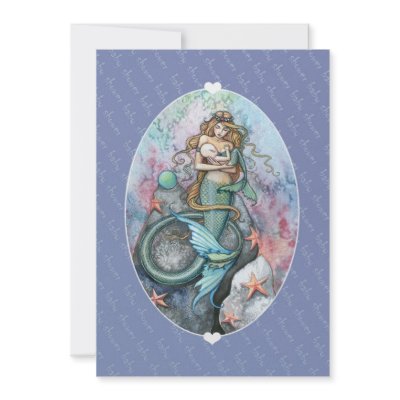 Baby Shower Invites Invitations Mermaid and Baby by robmolily