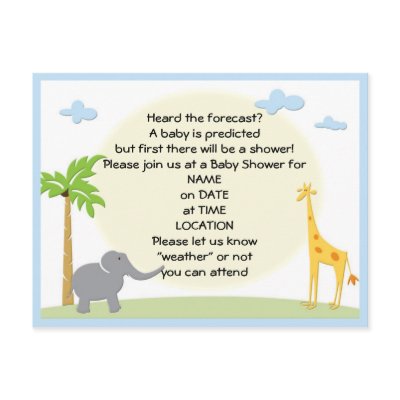 baby Shower Jungle Postcard Invitation by Designdivaad