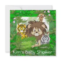 BABY SHOWER Jungle ZOO Invitations NEUTRAL