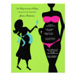 Baby Shower, Pink and Blue Baby Bump, Tummy Writti Custom Invites