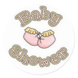 baby shower,pink,baby booties,sticker,cute,girl