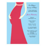 Baby Shower, Pink Baby Bump, Personalised Announcement