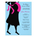 Baby Shower, Pink Baby Bump, Personalised Announcement