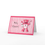 Baby Shower Pink Bear and Tractor Invitation