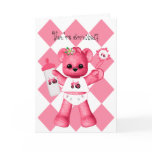 Baby Shower Pink Bear and Tractor Invitation