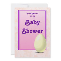 Baby Shower pink - egg Invites