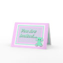 Baby Shower Pink Mint Invitation cards