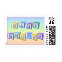 Baby Shower postage stamps
