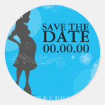 Baby Shower Save the Date Round Stickers