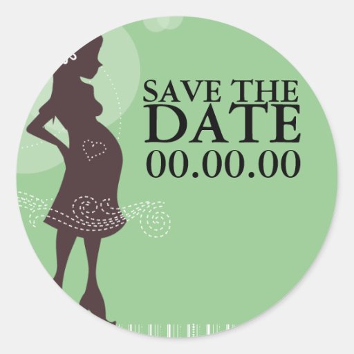 Baby Shower Save the Date Sticker