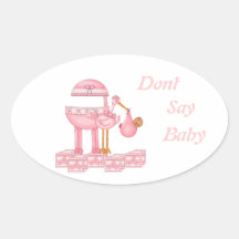 Baby Shower Stickers.Dont Say Baby