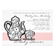 Baby Shower Tea with Changeable Colour Invite