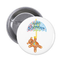 Baby Shower Teddy Bear Buttons