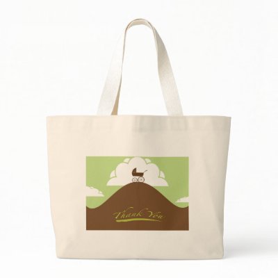 Baby Shower Thank You Green Tote Bags by ChesterVonFluffy