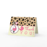 Baby Shower Thank You - Leopard Print & Diaper Pin
