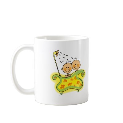 Baby shower (twins) coffee mugs by jsoh