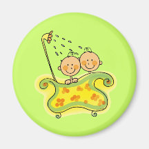 Baby shower (twins) refrigerator magnet