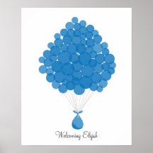 Baby Signature Balloons - Blue Posters