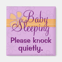 Baby Sleeping front door sign Magnets