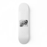 Baby Sleeping With Flowered Background BW Skateboard Deck