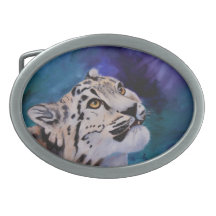 Baby Snow Leopard Belt Buckle