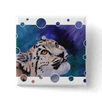 Baby Snow Leopard Bubbles Button