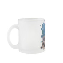 Baby Snow Leopard Bubbles Frosted Mug