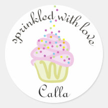 Baby Sprinkle Shower Cupcake Stickers