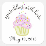 Baby Sprinkle Shower Square Stickers