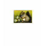 Baby squirrel and hazelnuts t-shirts
