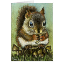 Baby squirrel card