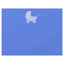 Baby Stroller. Light Blue on Mid Blue. Flyer Design