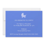 Baby Stroller. Light Blue on Mid Blue. Custom Invitation