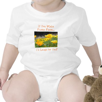Baby Tees Creepers Onsies Poppy Flower Infants by Basleeartprintgifts