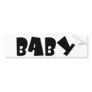 baby text icon bumper stickers