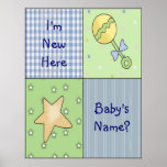 Baby Theme Boy New Arrival Art Print Poster