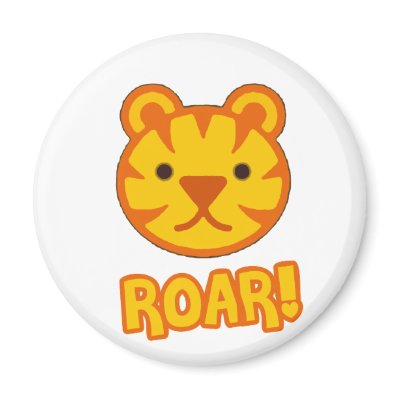Baby Tiger Cartoon Magnets by BurchellDesign
