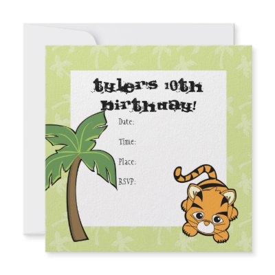Baby Tiger Cutie Custom Invites by candystore