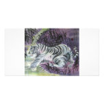 baby tiger fetching the moon custom photo card