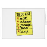 Baby to do list card