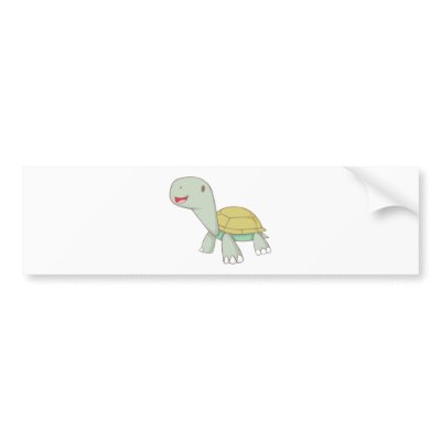 Baby Tortoise Bumper Stickers by graphicdesigner