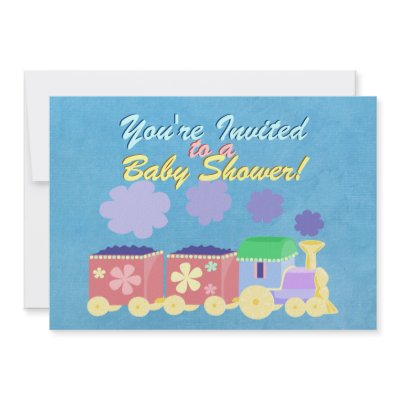 Baby Train Baby Shower Invitation by ShoppingforBaby