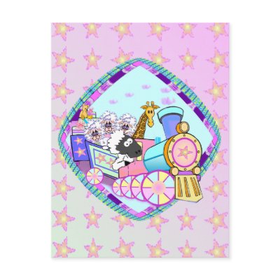 Baby Train Greeting Cards Postcards by Castleinc