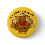 Baby Turkey 1st Thanksgiving buttons