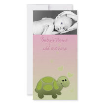 Baby Turtle Announcment Picture Card