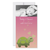 Baby Turtle Announcment Photo Cards