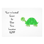 Baby turtle in green fade personalized announcement