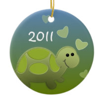 Baby Turtle/ Photo Ornament