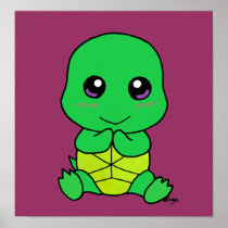 Baby turtle poster