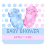 Baby Twins Booties Baby Shower Gift Sticker
